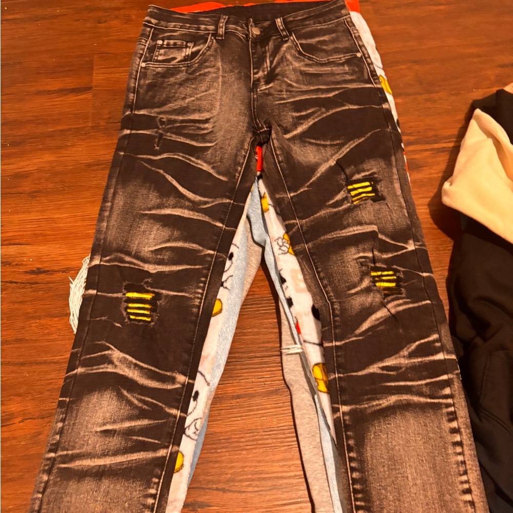 Stylish Black Distressed Men's Jeans